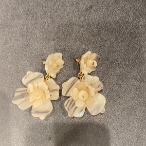 Jcrew white earrings worn once